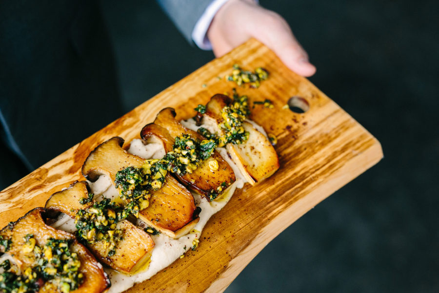 forklift-catering-boston-event-King-Oyster-Mushrooms-with-Pistachio-Salsa-Verde-Kelly-Benvenuto-Photography