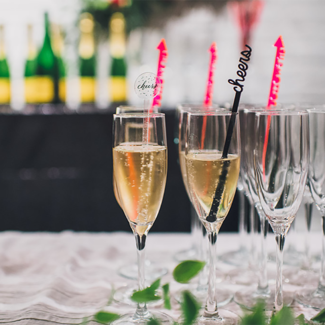forklift catering social event blist champagne bar